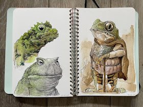 09-Frog-evolution-Creature-Drawings-Dave-Mottram-www-designstack-co