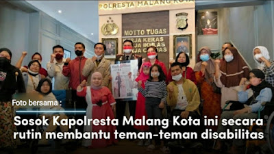 DCC Kota Malang Beri Apresiasi, Kapolresta Malang Bapak Disabilitas Kota Malang