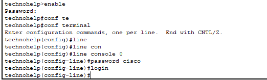 Configuration mot de passe Mode de passe pour l'accès console switch Cisco