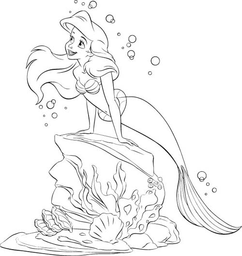 Colour Me Beautiful: The Little Mermaid Colouring Pages