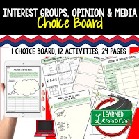 Civics Activities Civics Lessons Civics Choice Boards