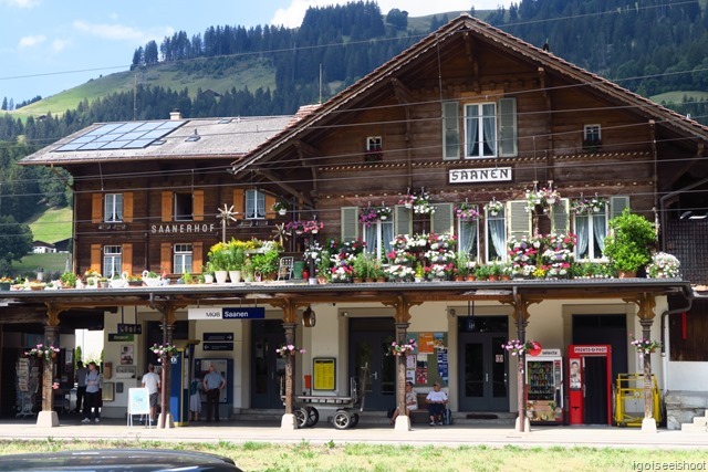 Saanen Railway Station – small and prettiest train station I ever seen.