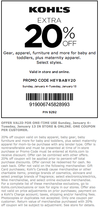 Printable Coupons: Kohls Coupons