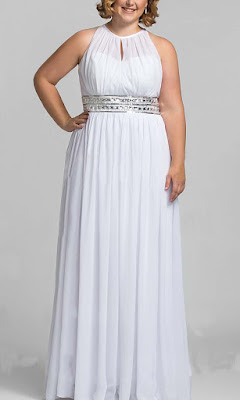 plus size long white prom dresses