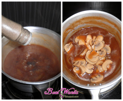 Resepi Brown Sauce, Mushroom & Black Pepper Sos - Buat Wanita