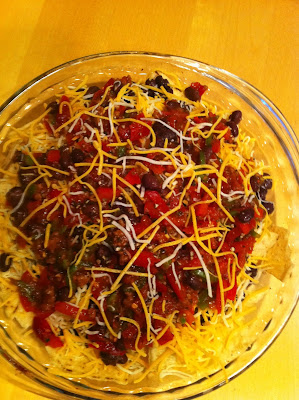 Nachos before the bake