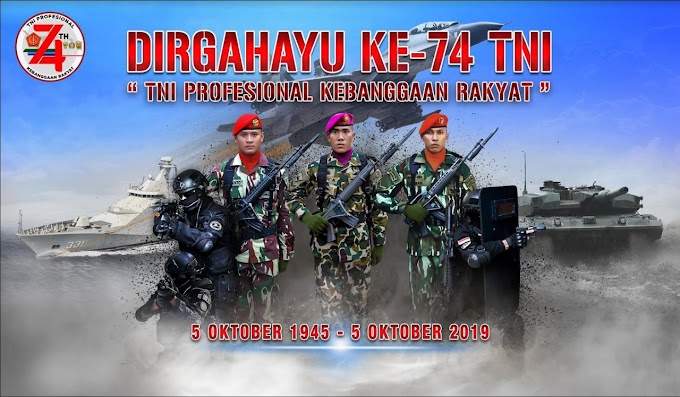 Download Tema Logo  Banner Spanduk Baliho Hut Tni Ke 74