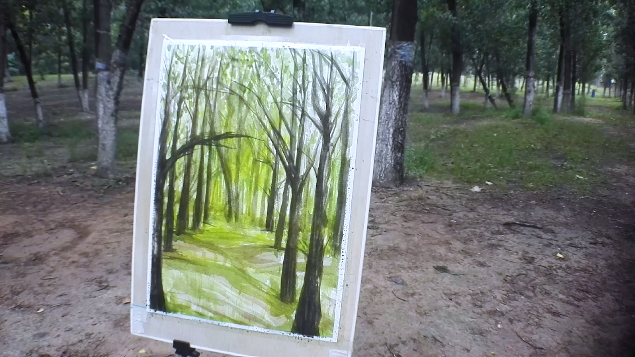 How to draw watercolor forest step by step easy tutorial