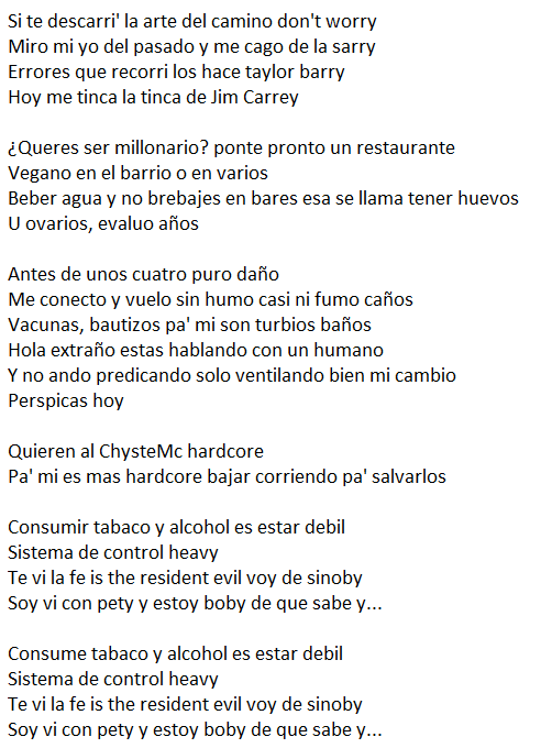 LETRA Condor ChysteMC_