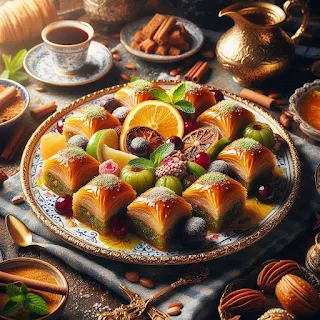 أنواع البقلاوة التركية وطريقة صنعها