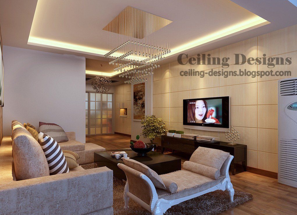 false ceiling designs for living room : hidden lighting, luxurious ...