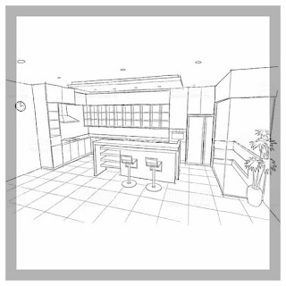 sketsa kitchen set