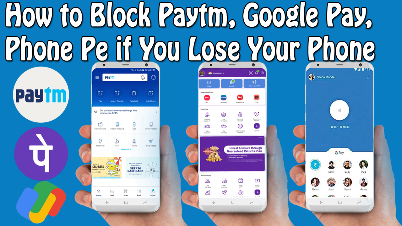 How to Block  Phone Pe, Google Pay, Paytm if You Lose Your Phone - Knowledge World