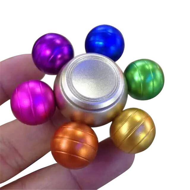  Alamana Tri-Spinner Hand Spinner Rainbow Balls Multi-Color EDC Focus Toys