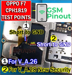 Oppo F7 CPH1819 ISP(EMMC) Pinout For EMMC Programming Flashing And Remove FRP Lock