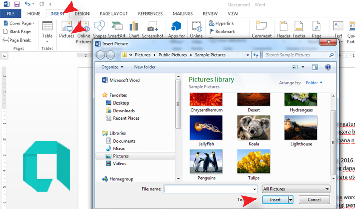 Cara Membuat Agar Posisi Gambar Berada Di Samping Teks MS Word