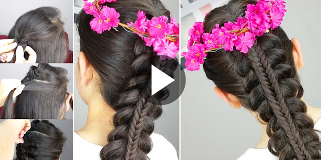 Learn - How To Make Simple Fishtail Braid Hairstyle, See Tutorial