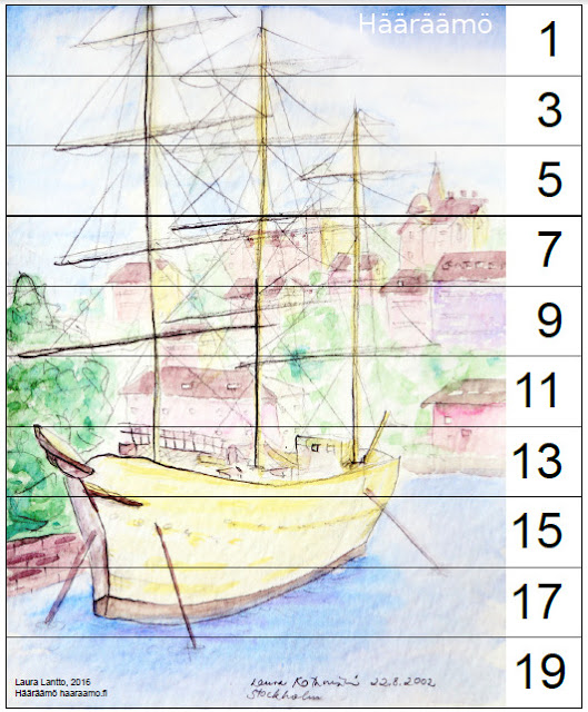 Skip counting puzzle Odd numbers 1 - 19