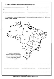 Avaliação geografia 5º ano