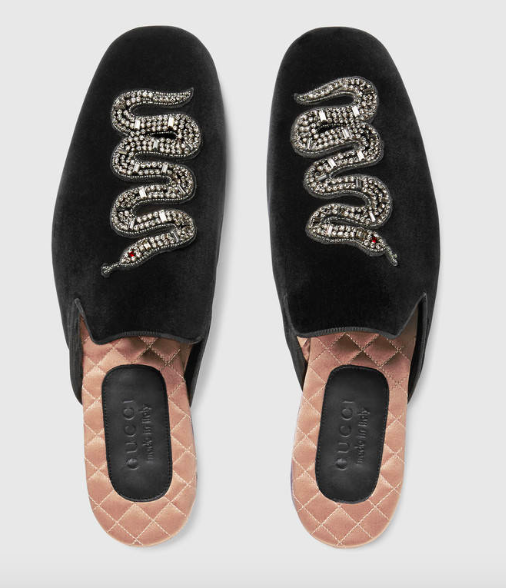Black Tassel velvet loafers | Gucci | MATCHES UK