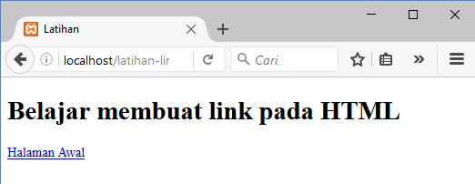 membuat link html