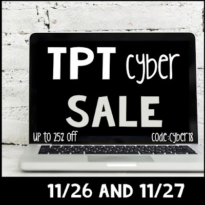 Fern Smith's Classroom Ideas Cyber Monday sale at TpT! Code CYBER18