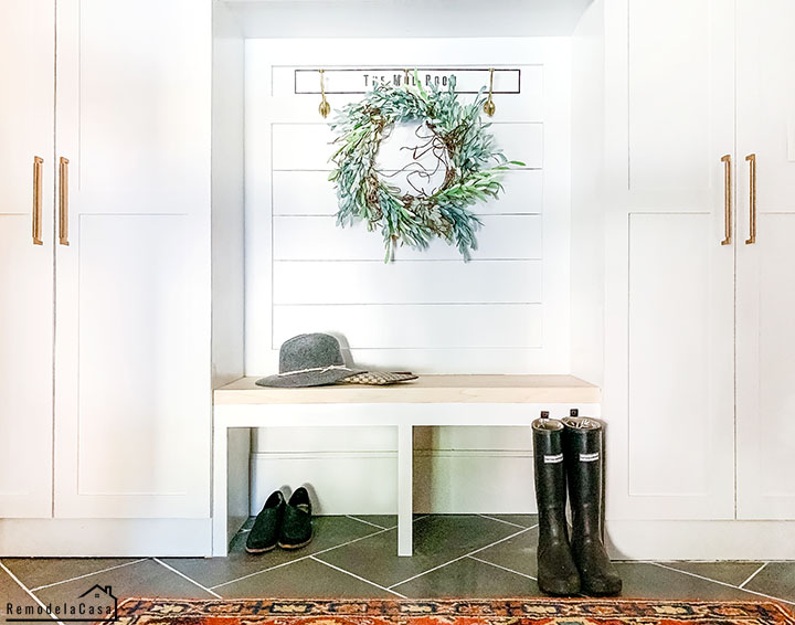 How to turn a corner of your garage into a mudroom with lots of storage