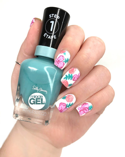 Summer Floral nail art