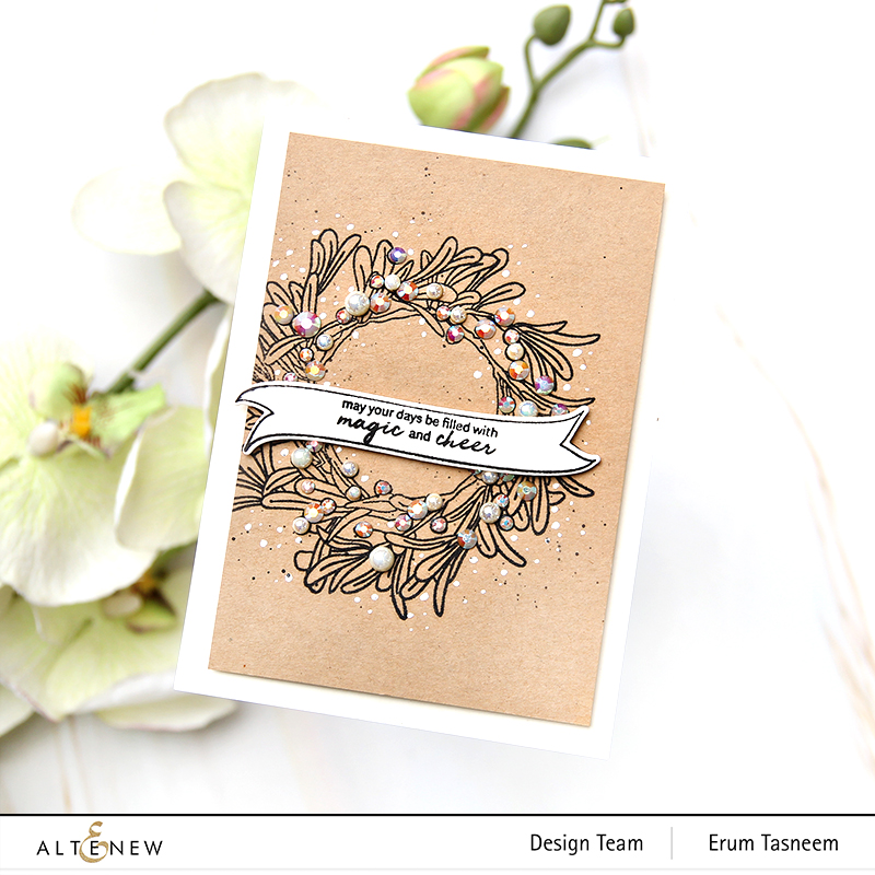 Altenew Mistletoe Wreath Stamp Set | Erum Tasneem \ @pr0digy0