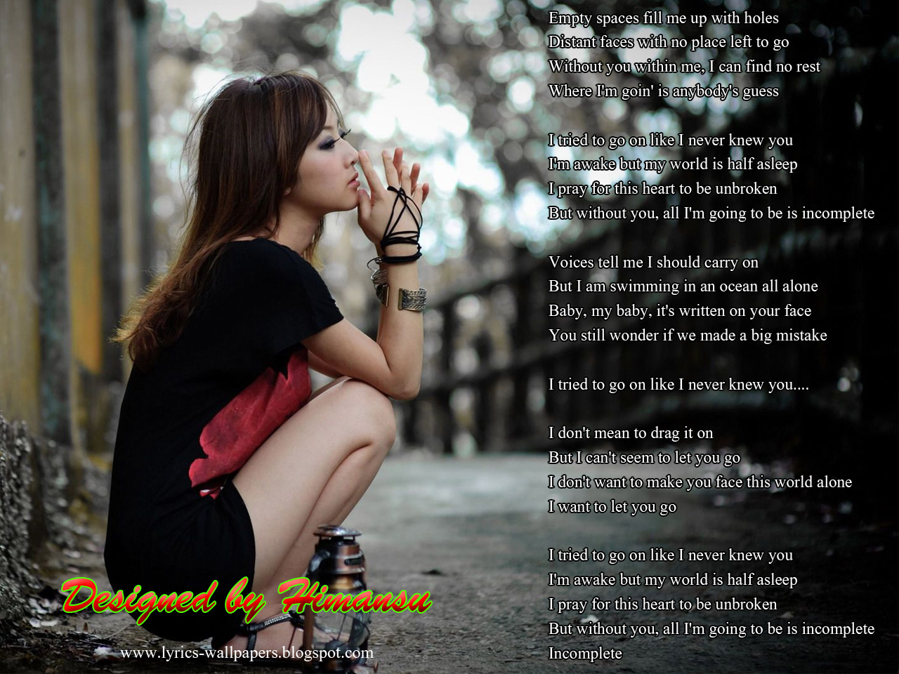 Lyrics Wallpapers - Back Street Boys- Incomplete