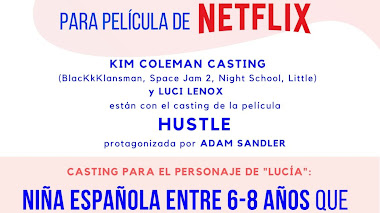 CASTING EN ESPAÑA PARA PELÍCULA DE NETFLIX: Niña española de 6 a 8 años que hable inglés para película «HUSTLE