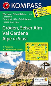 Carta escursionistica n. 076. Val Gardena-Alpe de Siusi 1:25.000. Adatto a GPS. Digital map. DVD-ROM