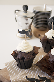 Cupcakes al cioccolato per la festa del papà