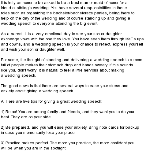 Sister Of The Groom Wedding Speech Examples