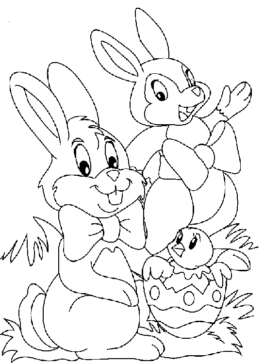 Easter Bunny Coloring 6