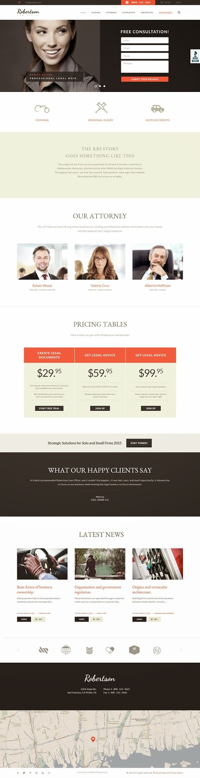 Legal and Law Related Services Website Template
