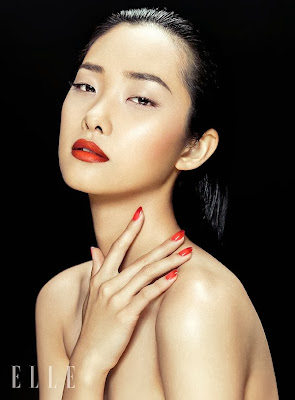  Korean Model Kwak Ji in the September 2013 Beauty Supplement of ELLE Vietnam