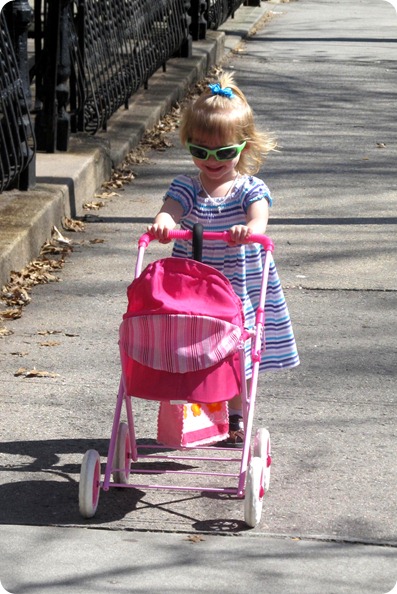 Elaine walking Betsy