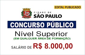 Concurso São Paulo-SP 2023: saiu novo edital com mais de 170 vagas e remuneração de R$8 mil. Saiba mais