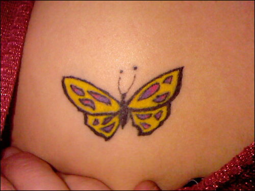 simple butterfly tattoo. Butterfly Tattoo Ideas.