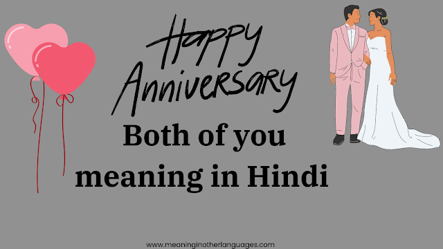 Happy anniversary both of you meaning in Hindi