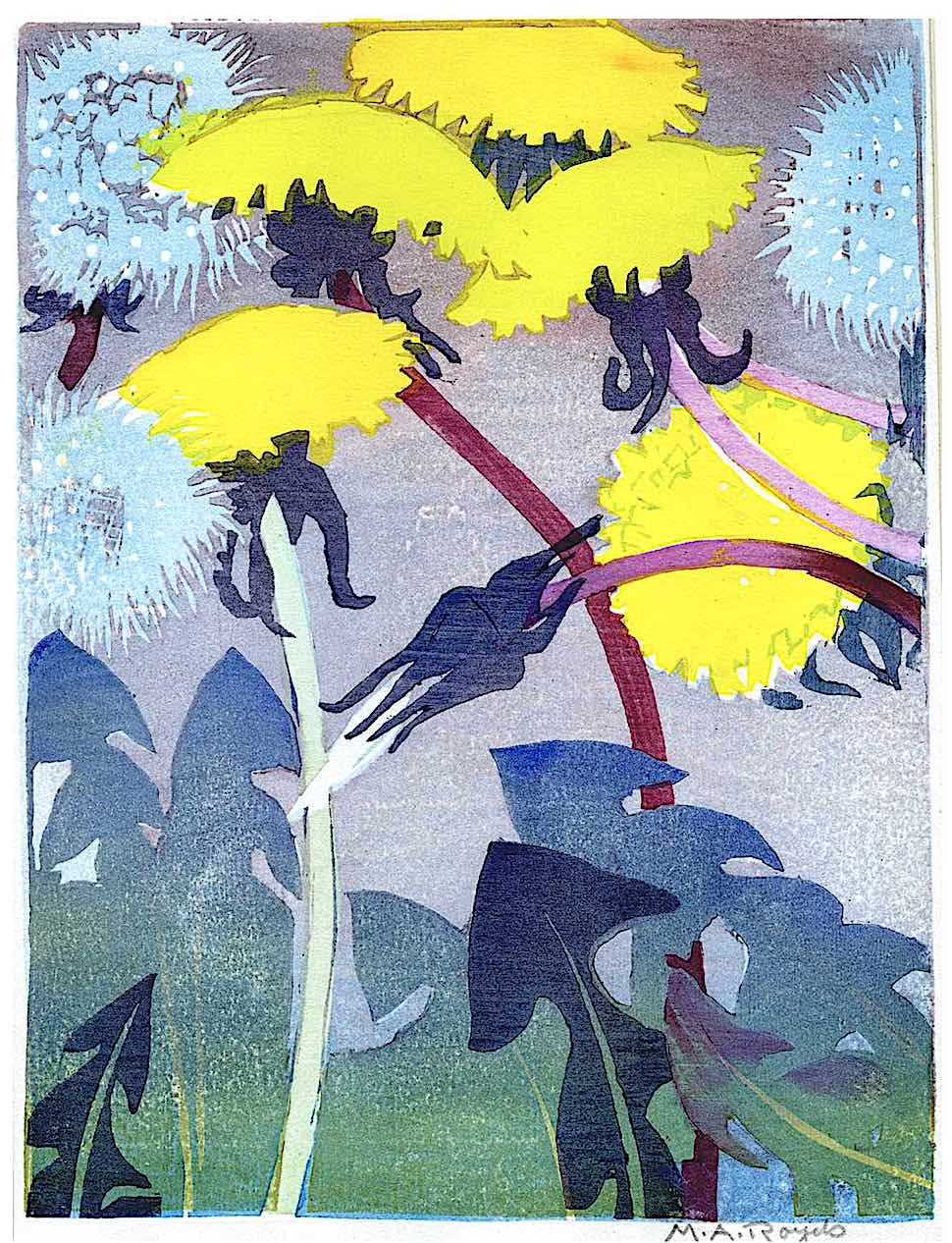 a Mabel Royds art print of dandelions