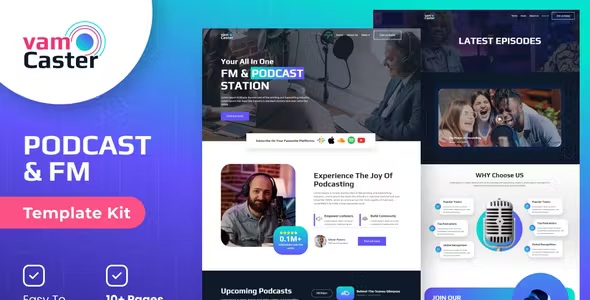 Best Podcast & Video Streaming Elementor Template Kit