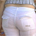 Transparent white pants candid voyeur