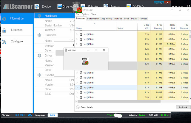 VXDIAG No Device Found from Server 2