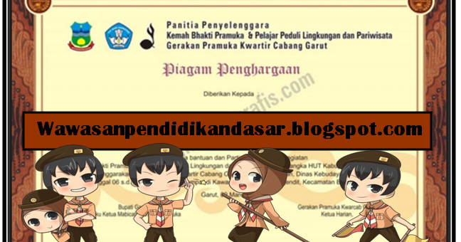 Download contoh format piagam penghargaan mengikuti 