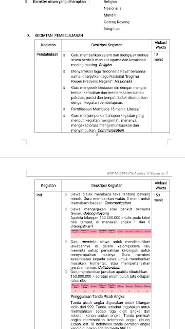  mata pelajaran matematika semester ganjil yang kami sediakan ini tentu saja telah terinte RPP matematika k13 kelas 6 Revisi 2018 Doc