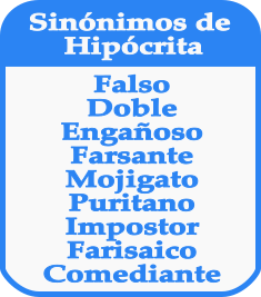 Palabras sinónimas de HIPÓCRITA