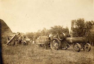 This beautifully photographed threshing scene is identified only as ...