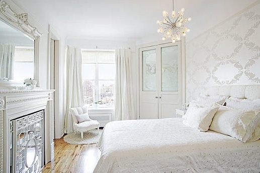 beautiful room - traditional style white master bedroom sputnik chandelier